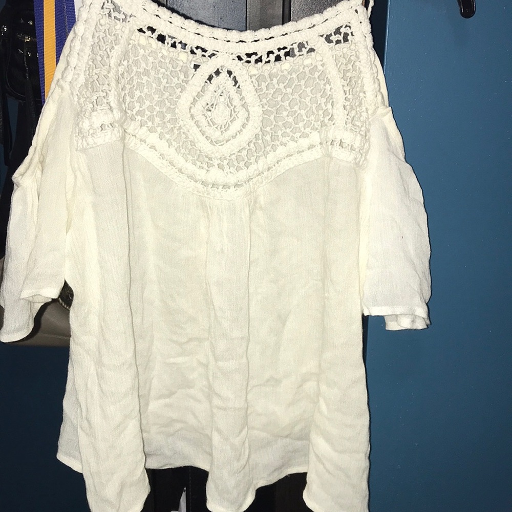 White Crochet Blouse